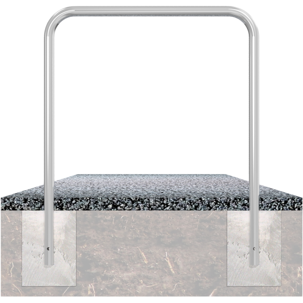 Hoop of steel tube |  48 x 2,5 mm | without cross bar | for casting in concrete | total width 700 mm | total height 1200 mm | hot-dip galvanized